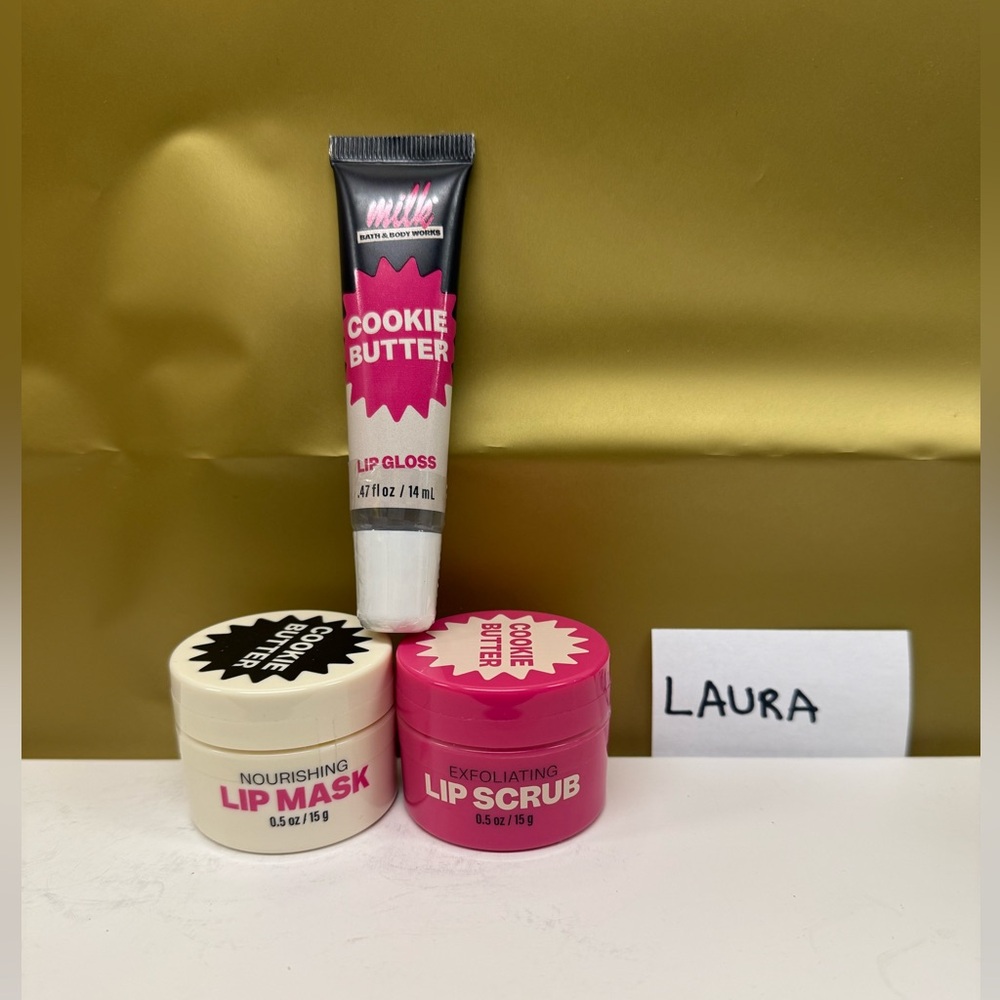 BBW NEW Milk Bar Collab Cookie Butter Lip Care Bundle X 3